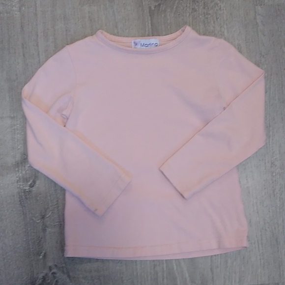 Martino solid pink color layering tee shirt toddler girl size 4 top long sleeve - Picture 2 of 7